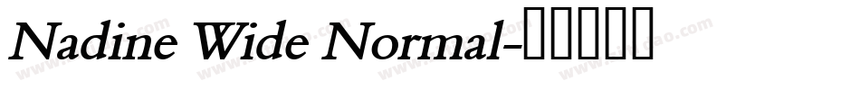Nadine Wide Normal字体转换
